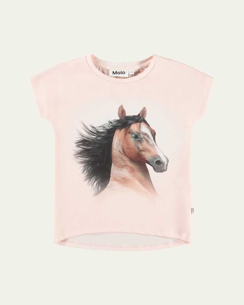 Girl's Ragnhilde Horse Graphic T-Shirt, Size 8-